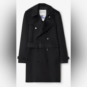 Burberry Men's Black Cashmere Trench Coat